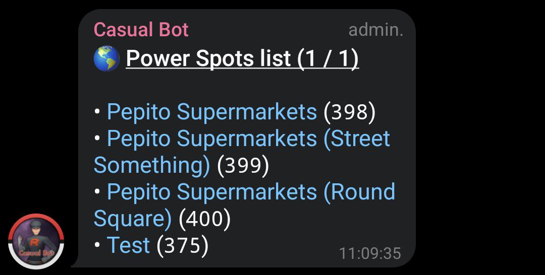 Max Battle example Power Spots list