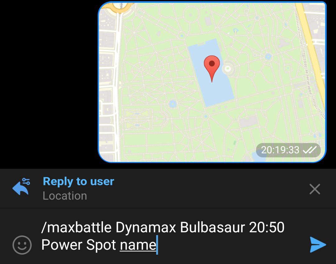 Max Battle Telegram location example